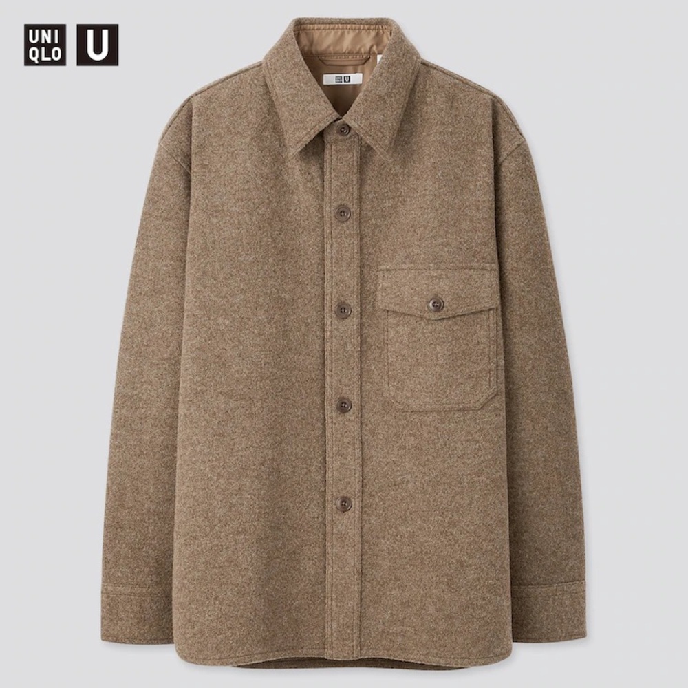 UNIQLO U Fleece Long Sleeve Shirt Jacket